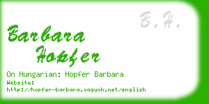 barbara hopfer business card
